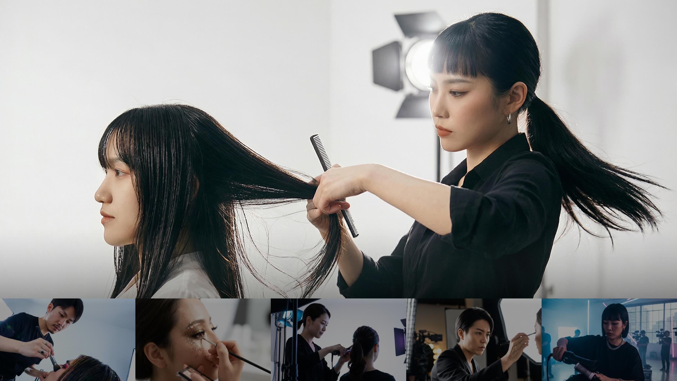 ヘアメイクの派遣・依頼・事務所 スタジオ撮影、ロケ撮影の出張ヘアメイクもOK