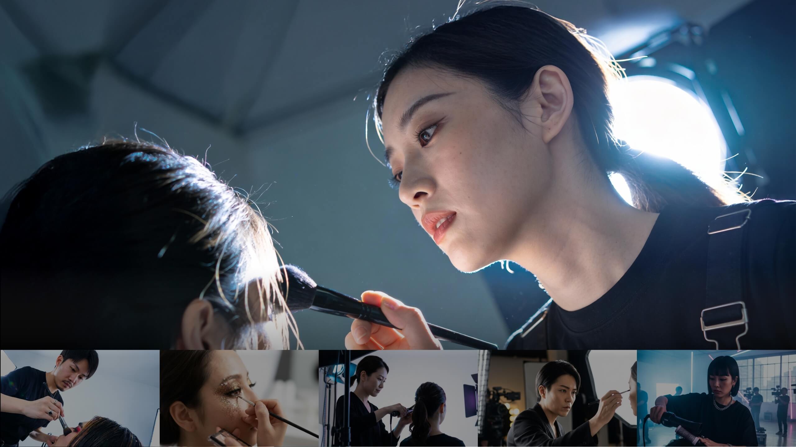 ヘアメイクの派遣・依頼・事務所 スタジオ撮影、ロケ撮影の出張ヘアメイクもOK